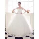 Wholesale - Ball Grown Beading Strapless Empire Floor-length Tulle Wedding Dress
