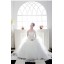 Ball Grown Beading Strapless Empire Floor-length Tulle Wedding Dress