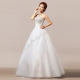 Wholesale - Ball Grown Strapless Paillette Floor-length Tulle Wedding Dress