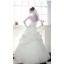 Ball Grown Beading Strapless Empire Floor-length Satin Wedding Dress