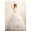 Ball Grown Strapless Acrylic Empire Floor-length Tulle Wedding Dress