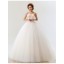 Ball Grown Strapless Empire Floor-length Organza Wedding Dress