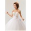 Ball Grown Strapless Empire Floor-length Organza Wedding Dress