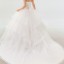 A-line Strapless Empire Chapel Train Organza Wedding Dress