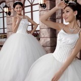 Wholesale - Halter Paillette Lace-up Floor Length Wedding Dress