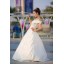 A-line/Ball Gown Off-the-shoulder Beading Satin Zipper Wedding Dress