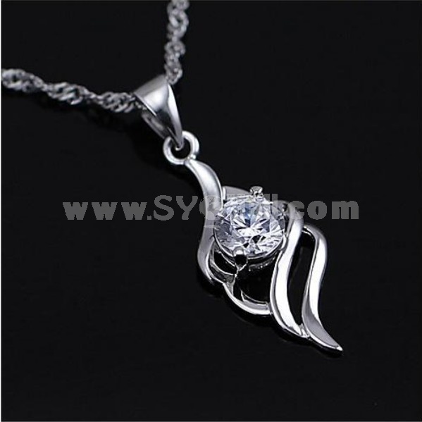 Wave and Diamond Designed Pendent