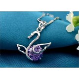 Wholesale - Blue Diamond Swan Sterling Silver Pendent