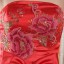 Retro Strapless Embroidery Floor-length Empire Satin Zipper Wedding Dress