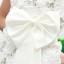 Strapless Floor-length Flora Silk Gauze Empire Zipper Wedding Dress