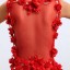 V-neck Hollow Chiffon Floor-length Zipper Wedding Dress