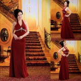 Wholesale - V-neck Silk Empire Zipper Wedding Dress