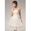 Strapless Short/Mini Tulle Lace-up Beading Wedding Dress LF113