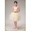 Strapless Short/Mini Flora Lace-up Beading Tulle Wedding Dress LF114