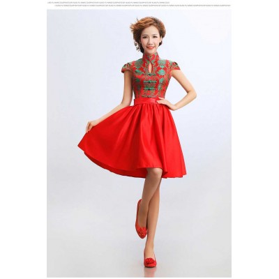 http://www.orientmoon.com/37971-thickbox/mandarin-collar-short-sleeve-knee-length-short-cheongsam-chinese-dress.jpg
