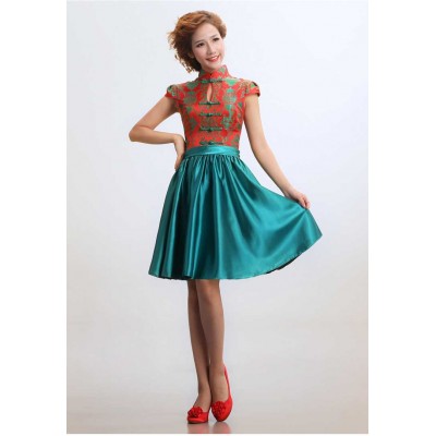 http://www.orientmoon.com/37995-thickbox/mandarin-collar-short-sleeve-knee-length-short-cheongsam-chinese-dress.jpg