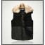 Trendy Fur-Collar Cotton&Leather Vest (1704-CY143)