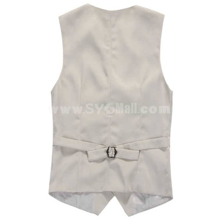 Fashionable Slim Pure-Color Vest for Spring/Autumn (1258-Q07)