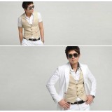 Wholesale - Gentlemen Style Pure Color Slim Vest (1104-X02)