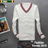 Wholesale - Trendy Casual Distorted Pattern V-Neck Knitwear (1504-DT46)