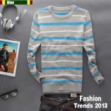 Wholesale - Fashionable Casual Stripes Style Round-Neck Long-Sleeved Knitwear (1504-DT75)