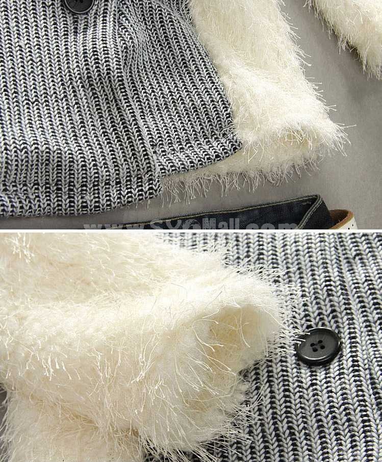 Fashionable Casual Slim Hooded Knitwear (1612-MD216)