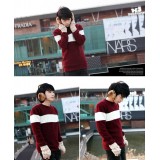 Wholesale - Trendy Casual Bicolor Slim Round-Neck Sweater (1402-H016)
