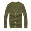 Fashionable V-Neck Coarse Wool Knitting Cardigan (1515-M103)