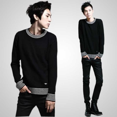 http://www.orientmoon.com/41941-thickbox/100-cotton-casual-round-neck-black-knitwear-with-stripe-neckline-hem-1515-m120.jpg