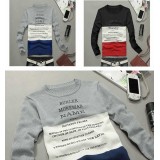 Wholesale - 100% Cotton Tricolor Round-Neck Sweater (1402-M30)