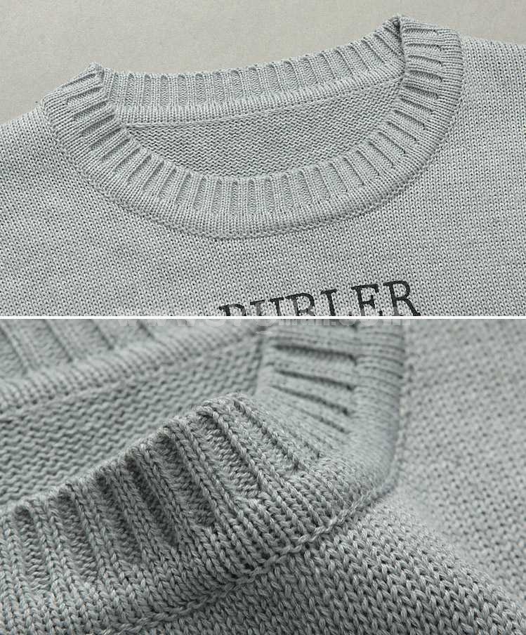 100% Cotton Tricolor Round-Neck Sweater (1402-M30)