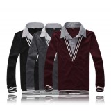 Wholesale - 100% Cotton Fashionable Casual Stripe Neckline&Hem Design Knitwear with Faux Underwear (9-1402-C01)