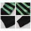 Delicately Designed Black Round-Neck Knitwear with green Stripes (9-1403-YJ224)