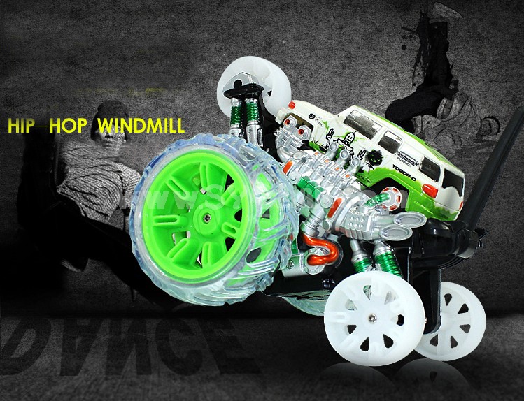 Monster Twister RC Stunt Car with Flashing Lights on the Wheels