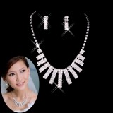 Wholesale - Shiny Design Alloy with Rhinestone Women's Jewelry Set Including Necklace, Earrings