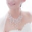 Shiny Flora Design Alloy & Rhinestone Women's Jewelry Set Including Necklace, Earrings