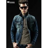 Wholesale - FBBOY Retro Style Slim Solid Denim Shirt Long Sleeves Denim Jacket Blouse F182