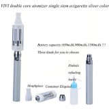 Wholesale - Ego Vivi Double Core Bring In The Bottom Clearomizer 650Mah Single Stem Elctronic Cigarette Tobacco Flvaor Sliver Co