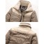 Fashionable Bicolor Lapel Casual Cotton-Padded Coat (501B-B145)