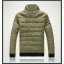 Slim Type Extra-Thick Stand-Collar Navy Cotton-Padded Coat (1704-CY140)