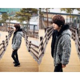 Wholesale - Men's Coat Fashion Hooded Extra Thick Cotton Padded with Inside and Outside Facets (1704-CY142)
