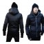 Men's Coat Cotton Padded with Gloves with Inside and Outside Facets (10-702-039)