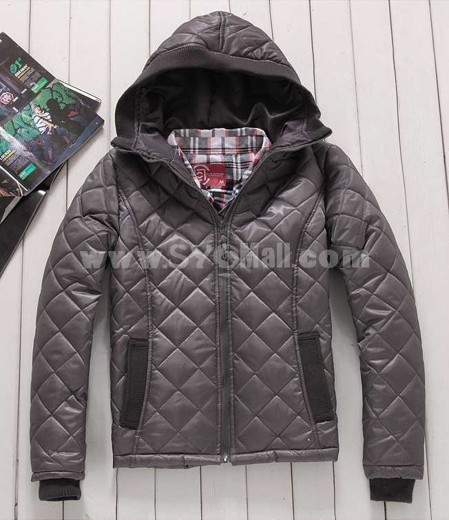 Men's Coat Cotton Padded Extra Thick Diamond Design(1-303-Y82)