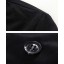 Men's Coat 100% Cotton Medium Length Hooded Double-Breasted Black (501B-B136)