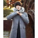 Wholesale - Men's Coat Fur Collar Pure Color Hooded Fashion (1704-CY150)