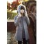 Men's Coat Fur Collar Pure Color Hooded Fashion (1704-CY150)