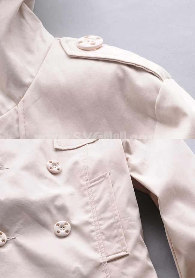 Men's Coat Pure Color Hooded Medium Length Plaid Lining (1106-A06)