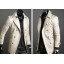 Men's Coat Double-Breasted Medium Length Wide Lapel Pure Color (10-209-6389)