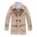 Wholesale - Men's Coat Double-Breasted Medium Length Free Draping Slim Fashion (1-303-H4)