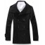 Men's Coat Stand Collar Double-Breasted High Quality Wool Fashion (11-1107-Y03)